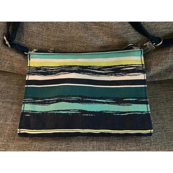 Thirty One Cross Town Crossbody Purse In Sea Stripe Pattern - Picture 3 of 9